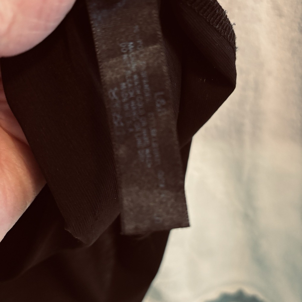 L&B Lucky Blessed tent swing dress SMALL Black Knit Pocket Dress stretch 3/4 - Picture 6 of 9